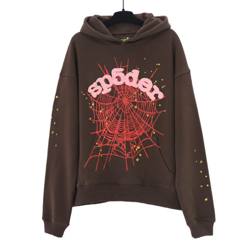0611ba22 Sp5der Worldwide Hoodie-Brown #146