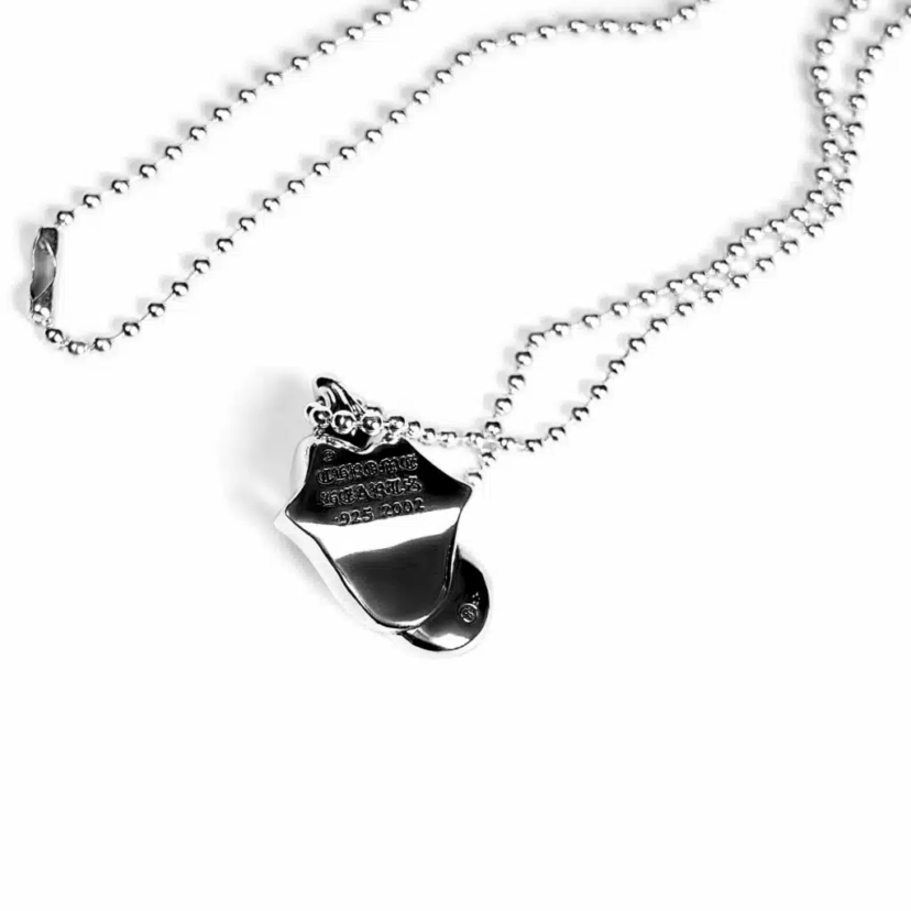 Chrome Hearts ROLLING STONES LIP & TONGUE PENDANT NECKLACE