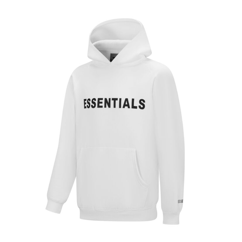 Essentials Hoodie - Tan Oversized Long-Sleeve Pullover Unisex