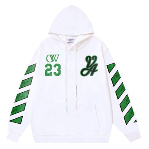13370807928620126 Off White Skated With OW 23 Logo Hoodie White