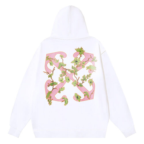 13370808063976629 Off White Ramage Flower Arrow Drawstring Hoodie