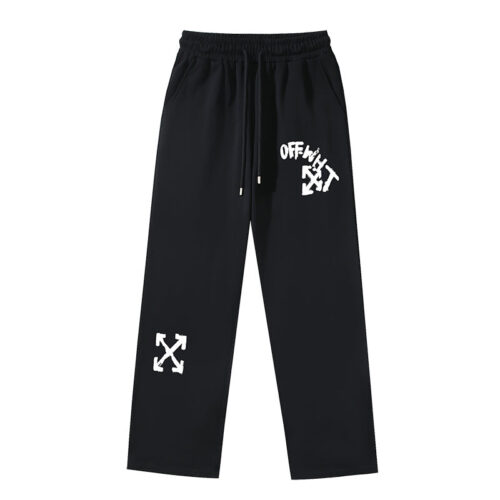 13374437729529441 Off White Arrow Printed Trousers Straight Loose Casual Pants #1066