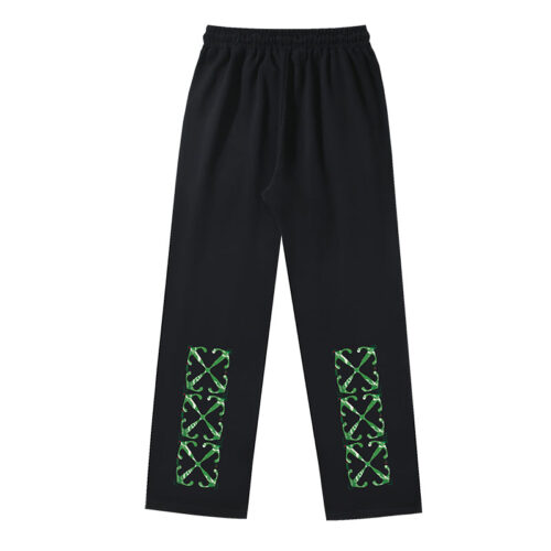 13374438175903980 Off White Arrow Printed Trousers Straight Loose Casual Pants #1068
