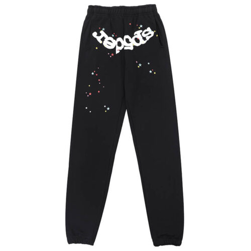 Sp5der Classic Flame Logo Graffiti Pant-Black #146