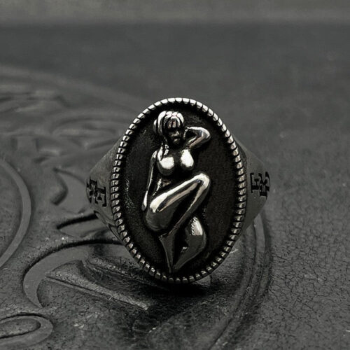 ERD Vintage Woman Cameo Relief Ring