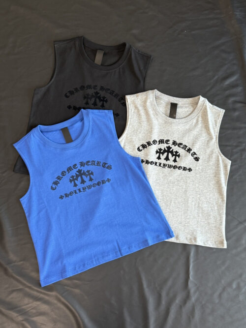 1_8893c15e-b25f-4535-acee-b38e9deb9107 Chrome Hearts short Vest T-shirt for women