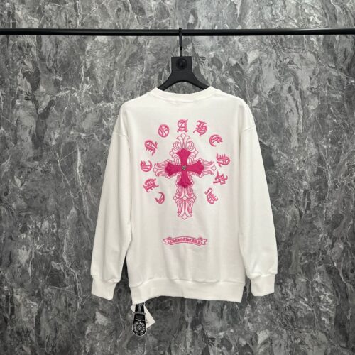 Chrome Hearts Street Style Long Sleeve  White Sweatshirt Top02