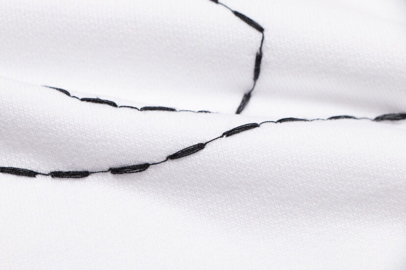 OFF WHITE Sickle sketch technique embroidery arrow Hoodies