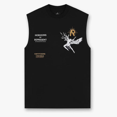 20240720_191155_035 REPRESENT Classic Sun Wing God character slogan logo waistcoat T-Shirt