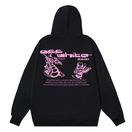 20241113_003640_261 Off White Logo Drawstring Hoodie