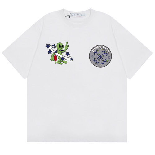 20250213_220511_016 OFF WHITE Alien Pattern T-Shirts