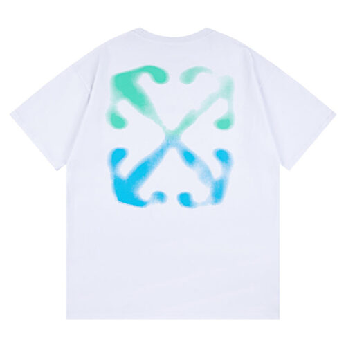 20250613_231353_163 OFF WHITE Blue Arrow logo back T-Shirts