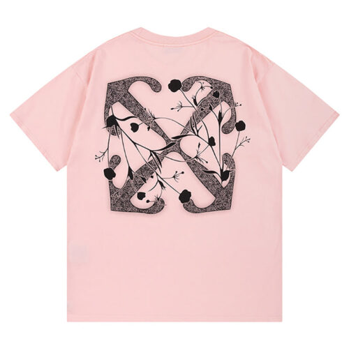 20250613_231501_249 OFF WHITE logo-print Pink T-shirt