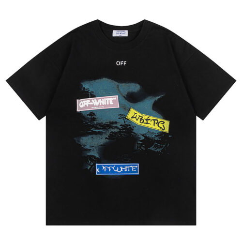 20250613_231614_282_7624abca-9260-445d-95dc-57b7732e9327 OFF WHITE Type Sticker black t-shirt