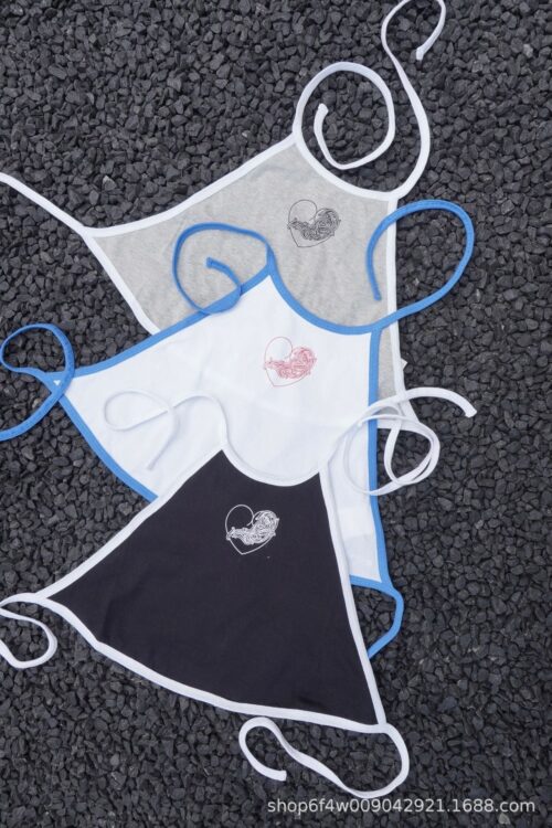 Chrome Hearts Sanskrit Vine Hanging Neck Small Belly Top for Women
