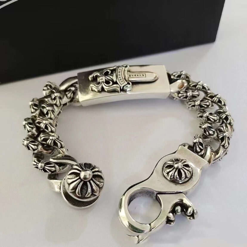 Chrome Hearts Dagger Bracelet Cross ID Bracelet