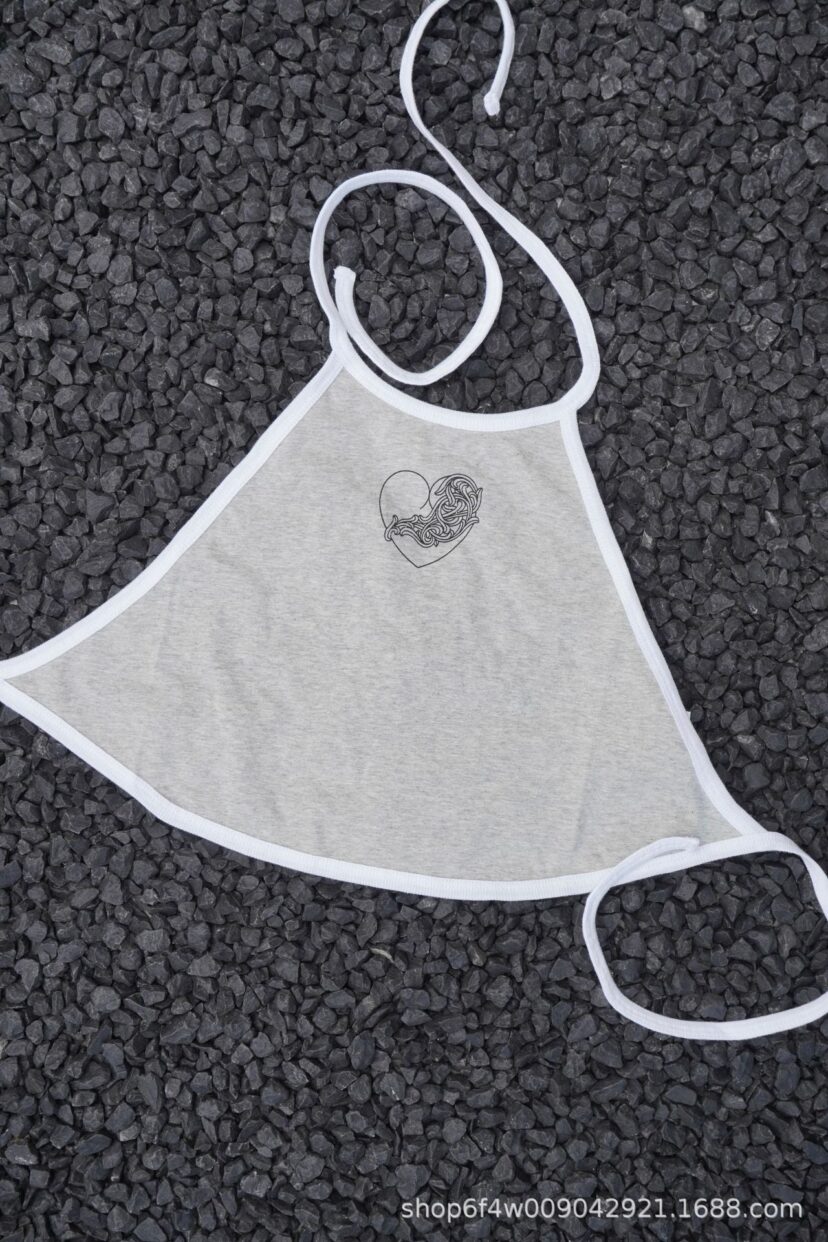 Chrome Hearts Sanskrit Vine Hanging Neck Small Belly Top for Women