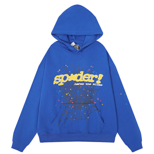 3b4426af Sp5der Spider Web Hoodie-Blue #8207