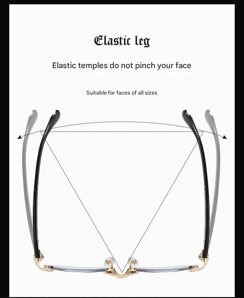 Chrome Hearts retro silver square frameless glasses