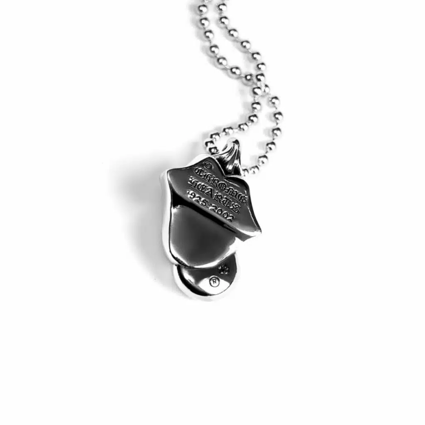 Chrome Hearts ROLLING STONES LIP & TONGUE PENDANT NECKLACE