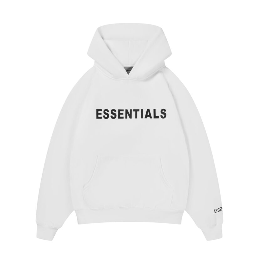 Essentials Hoodie - Tan Oversized Long-Sleeve Pullover Unisex
