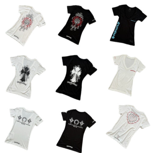 Chrome Hearts V-neck T-shirts for Women