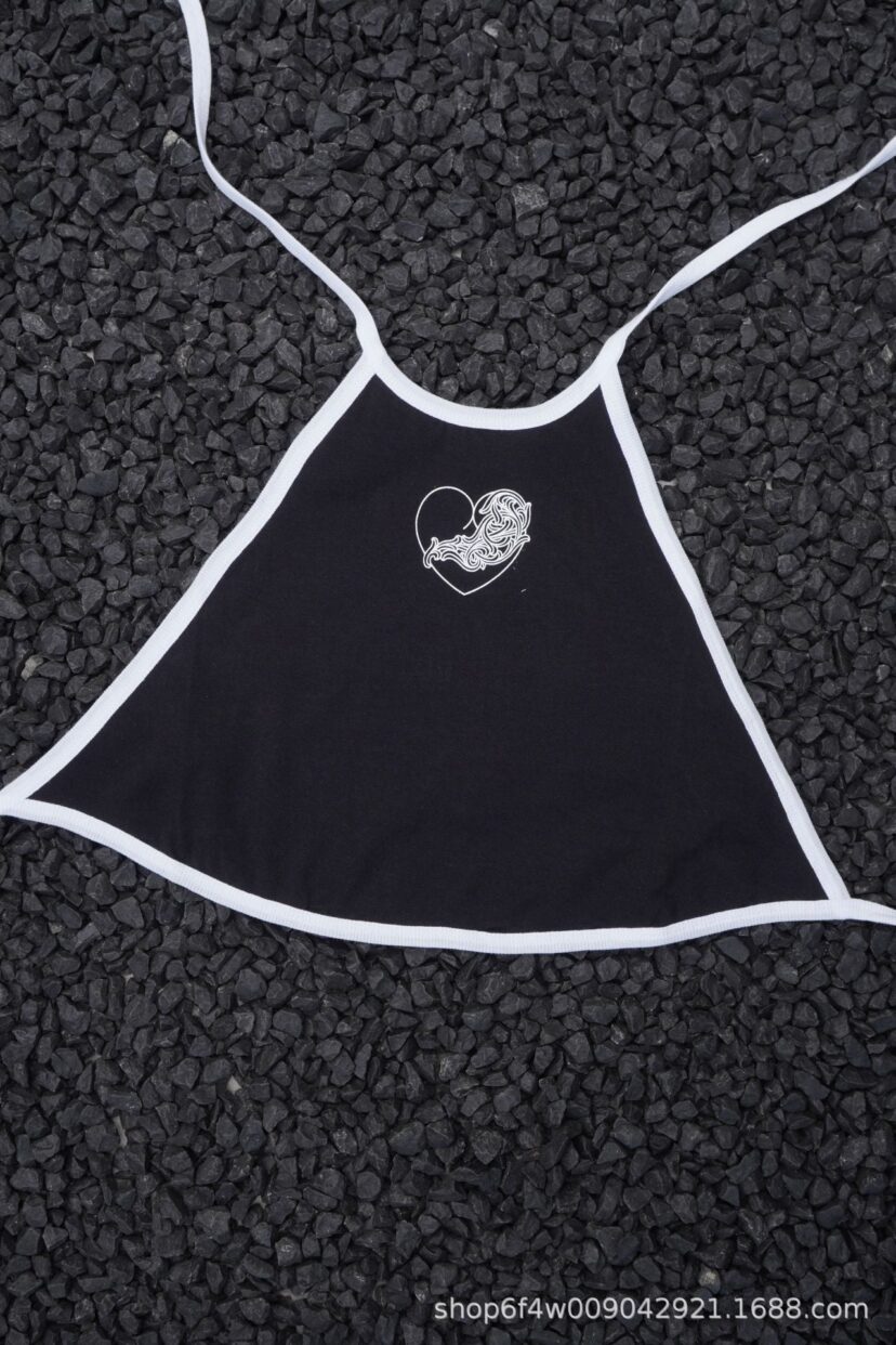 Chrome Hearts Sanskrit Vine Hanging Neck Small Belly Top for Women