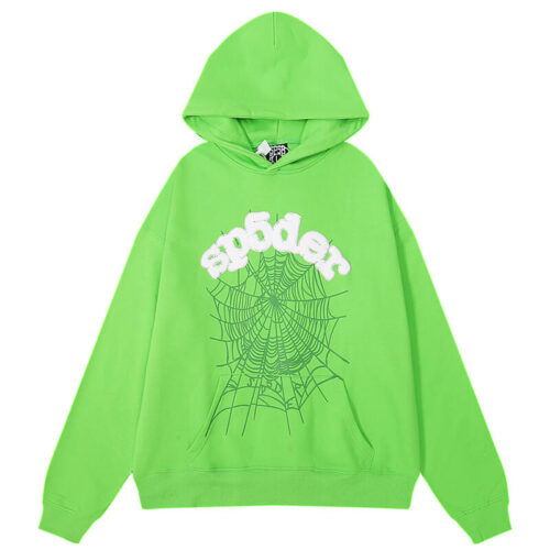 74cdb647 Sp5der Spider Web Hoodie-Green #8208