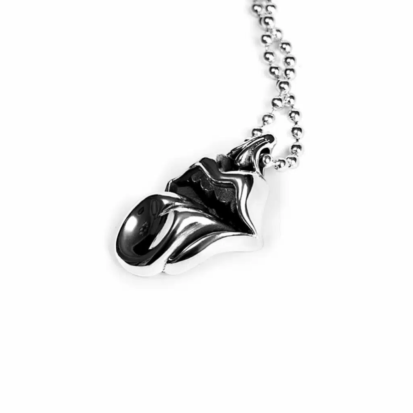 Chrome Hearts ROLLING STONES LIP & TONGUE PENDANT NECKLACE