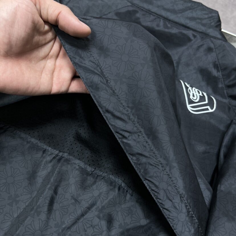 New CH Chrome Hearts Style Cross Logo Windbreaker Jacket