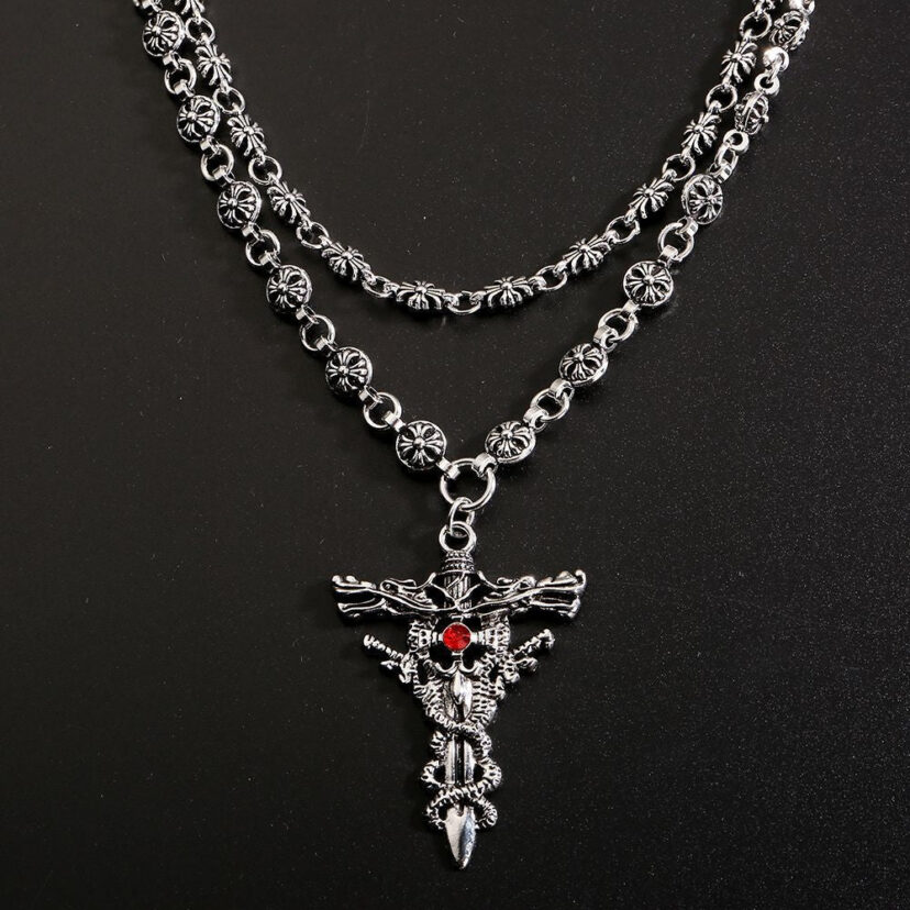 Chrome Hearts necklace Gothic dark pendant