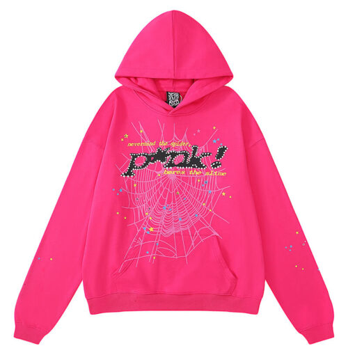 8e7e7e5d Sp5der Young Thug Punk Hoodie-Pink #142