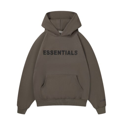 Essentials Hoodie - Off Black Oversized Long-Sleeve Pullover Unisex