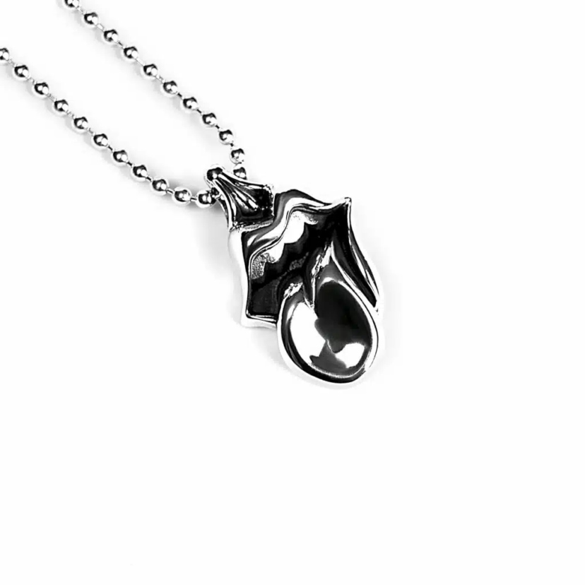 Chrome Hearts ROLLING STONES LIP & TONGUE PENDANT NECKLACE