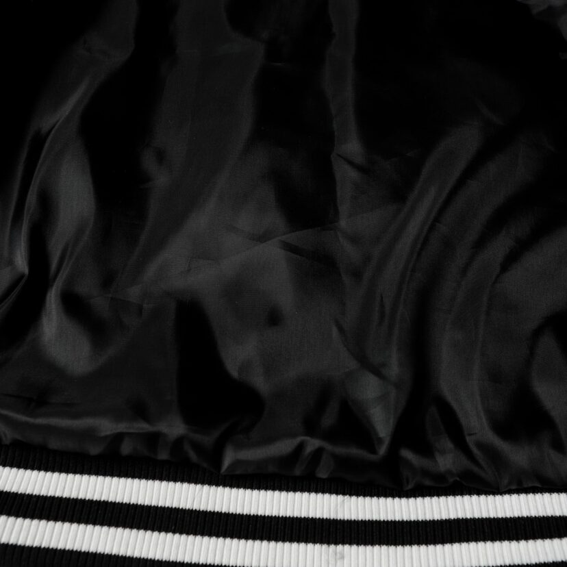 Chrome Hearts Layered Cross Varsity Jacket - Black White Street Style Outerwear 2208