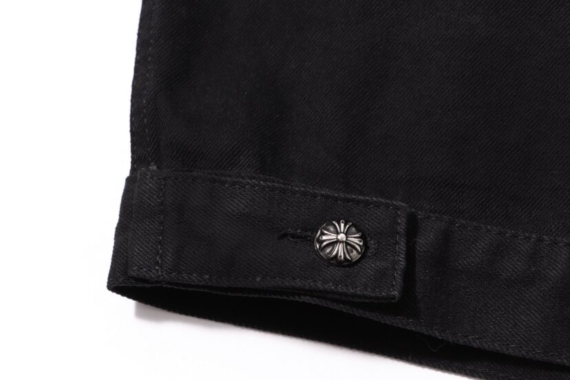 Chrome Hearts Multi Cross Studded Denim Jacket - Black Gothic Streetwear Coat H49
