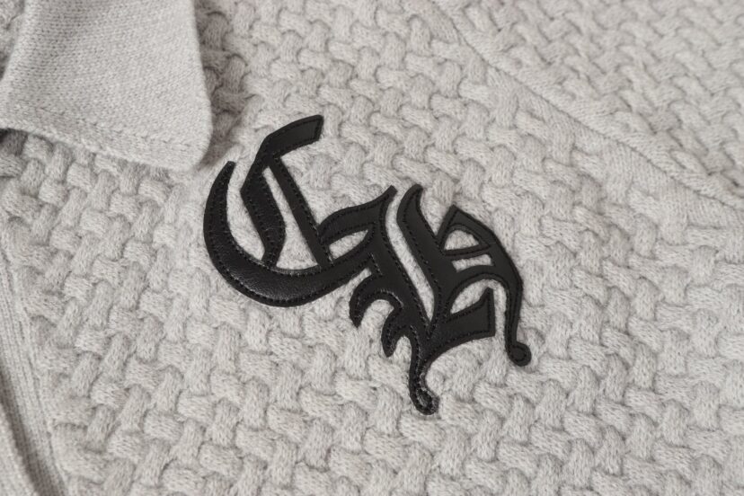 Chrome Hearts Gothic Cross Knit Cardigan - Black Grey Streetwear Jacket 904