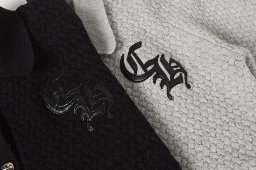 Chrome Hearts Gothic Cross Knit Cardigan - Black Grey Streetwear Jacket 904