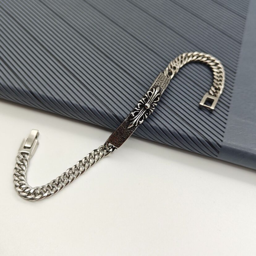 Chrome Hearts stainless steel curved brand main piece bracelet