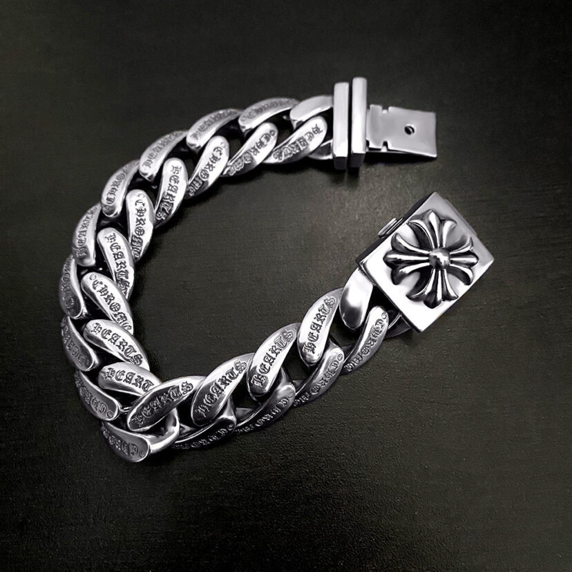Chrome Hearts Retro Plus Cross Box ID Classica chain Bracelet