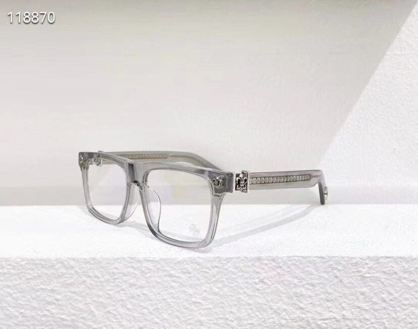 Chrome Hearts finely carved temples, large frame glasses