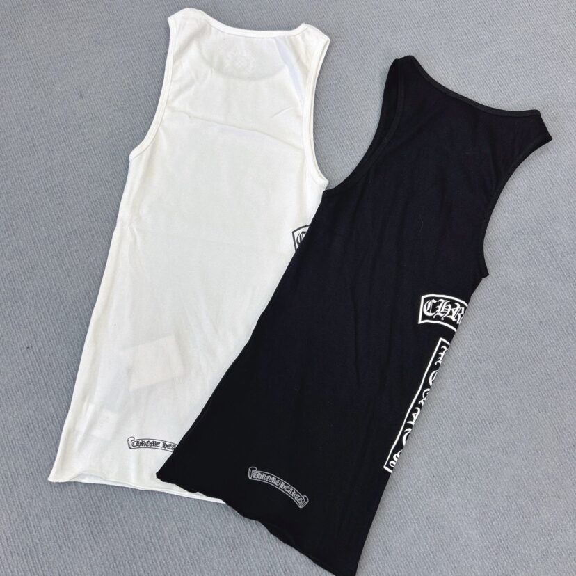Chrome Hearts T-shaped layered printed vest skirt Tank Tops