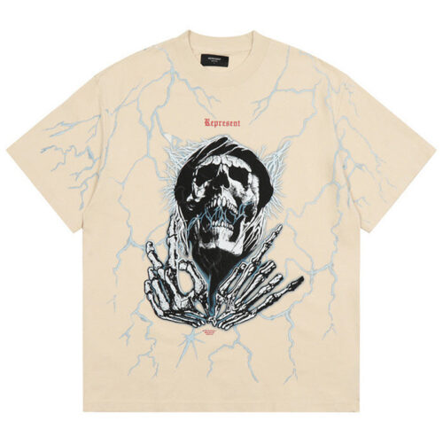 O1CN015Nx1hg22AguY1zEsq__2822597080-0-cib REPRESENT Lightning Skull T-Shirt