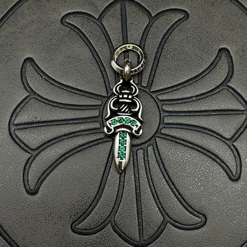 Chrome Hearts small diamond-encrusted sword pendant