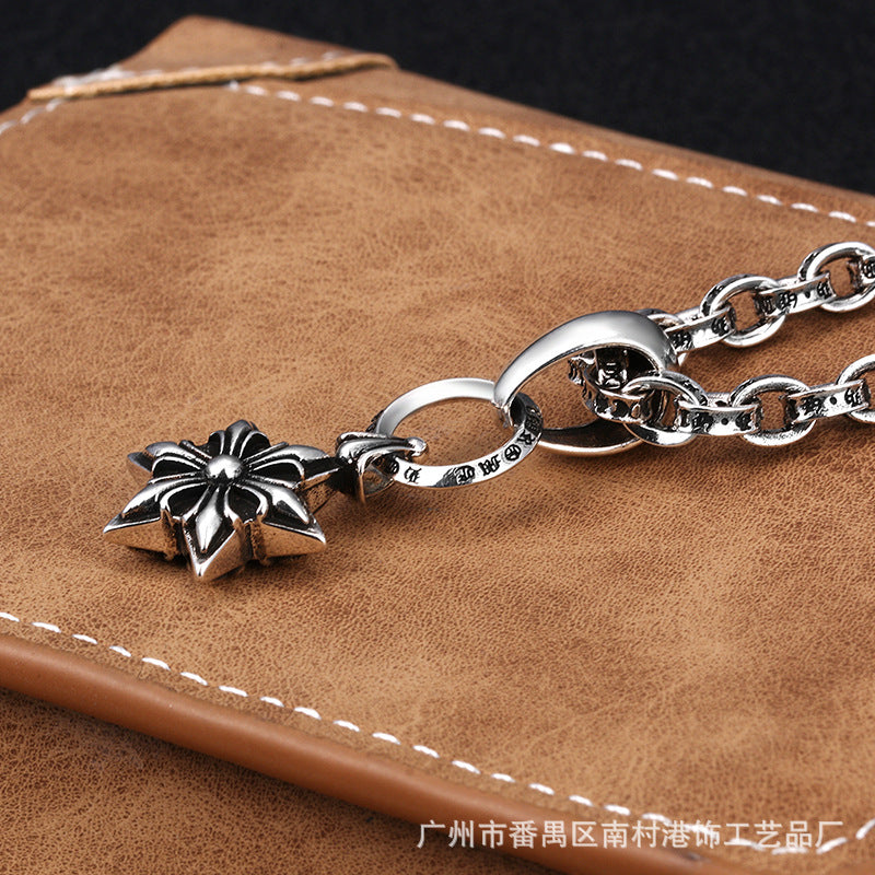 Chrome Hearts necklace six-pointed star couple chain