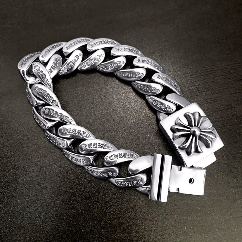 Chrome Hearts Retro Plus Cross Box ID Classica chain Bracelet