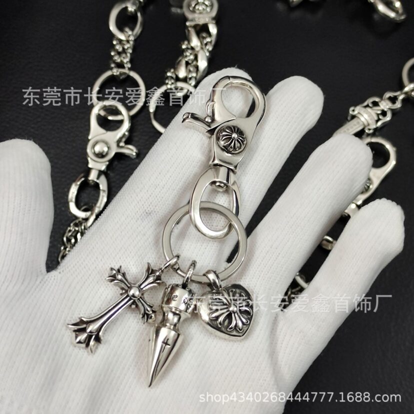 Chrome Hearts Lobster Head Buckle Multi-Element Keychain