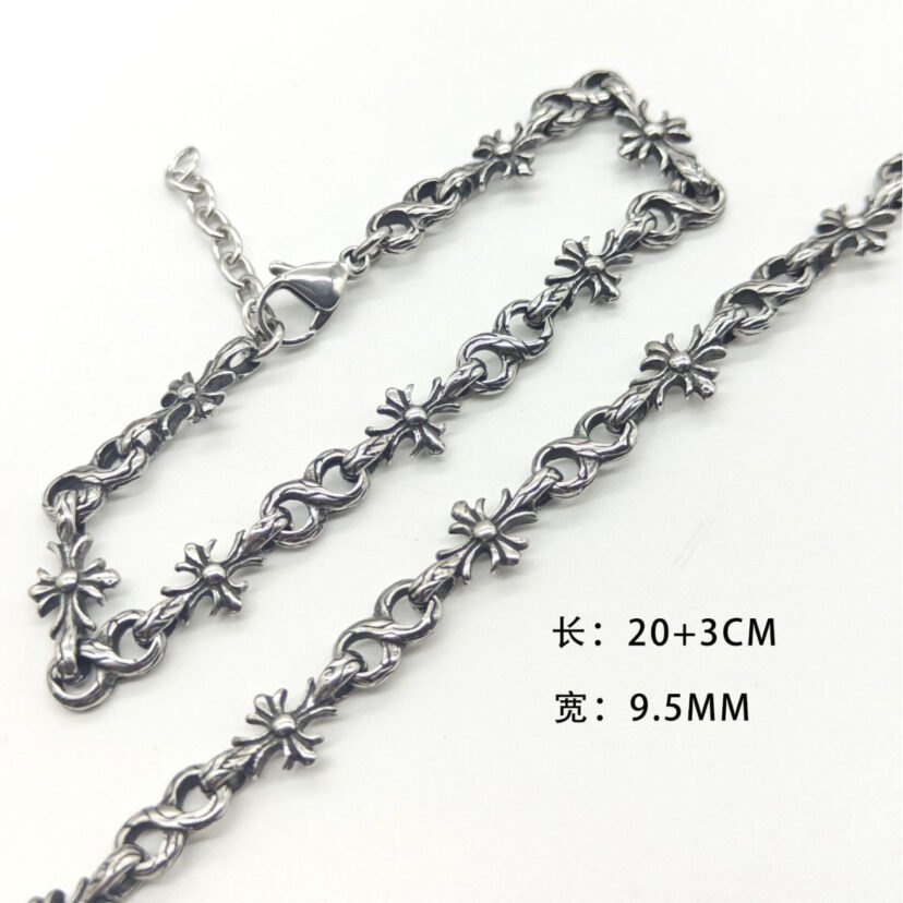 Chrome Hearts Tiny E CH Cross Bracelet