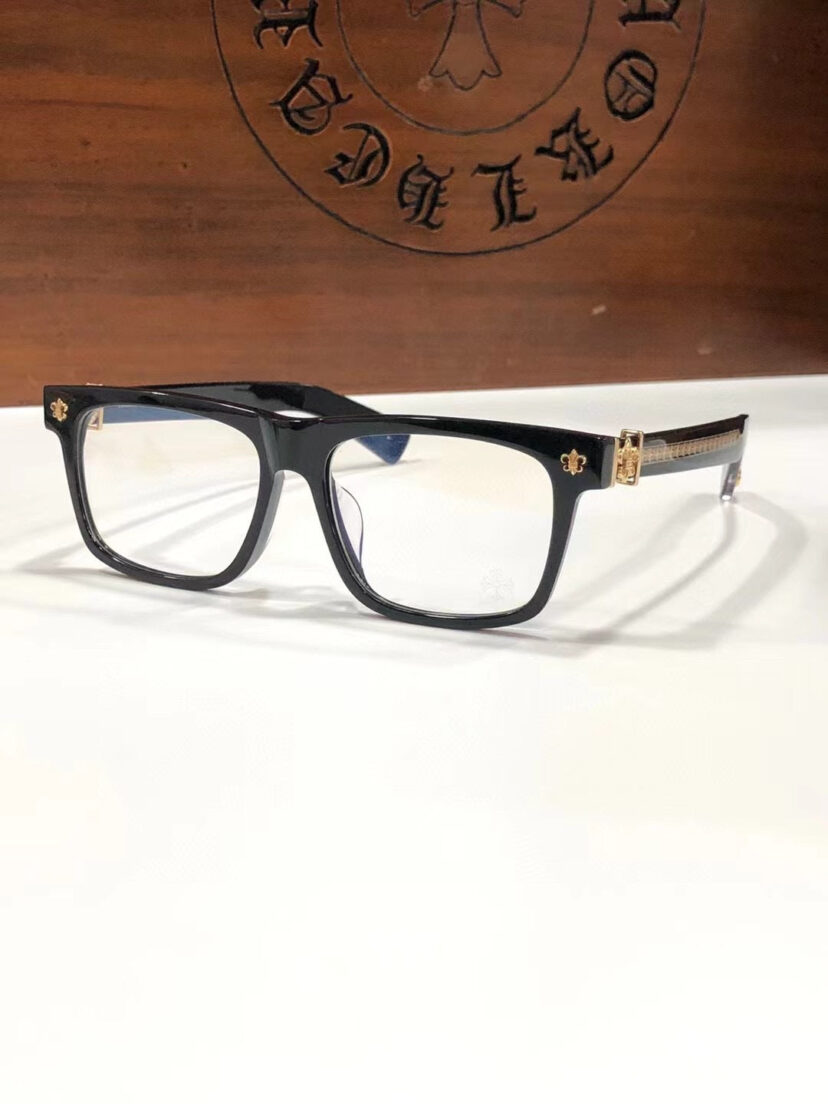 Chrome Hearts finely carved temples, large frame glasses