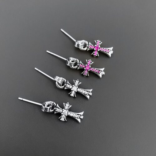 Chrome Hearts hand-made stone-set earrings